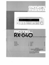 Rotel RX-840 Owner's manual