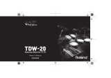 Roland V-Drums TDW-20 Owner's manual