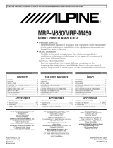 Alpine M650 - V-Power MRP Amplifier Owner's manual