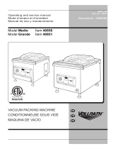 Vollrath Vacuum Pack Machine, In-Chamber User manual