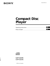 Sony CDP-CE345 User manual
