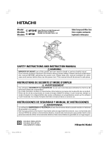 Hitachi C8FSE - 8-1/2" Sliding Compound Miter Saw User manual