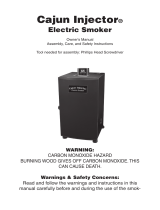 Cajun Injector Electric Smoker Owner's manual