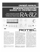 Rotel RA-812 Owner's manual