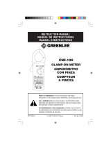 Greenlee CMI-100 Clamp Meter User manual