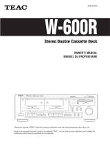 TEAC w600r User manual