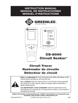 Greenlee CS-8000 Circuit Seeker Circuit Tracer Owner's manual
