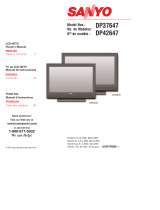 Sanyo DP37647 - 37" Vizzon LCD TV Owner's manual