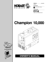 Hobart Welding Products CHAMPION 10,000 Owner's manual