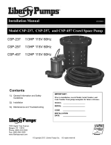 Liberty Pumps CSP-237 Operating instructions