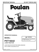 Poulan PXT16542 (96016001700) Owner's manual