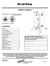 Broil King Vertical Gas Smoker Owner's manual
