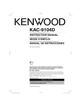 Kenwood KAC-9104D User manual