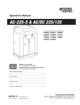 Lincoln Electric AC/DC 225/125 User manual