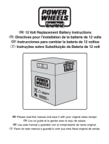 Power Wheels 12-Volt Rechargeable Replacement Battery Instruction Sheet