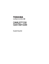 Toshiba Camileo S30 Quick start guide