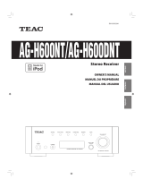 TEAC AG-H600DNT Owner's manual