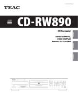 TEAC CD-RW890 Owner's manual