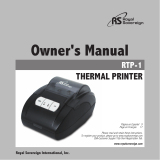 Royal Sovereign RTP-1 Printer Owner's manual