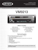 Jensen VM9213 - Touch Screen MultiMedia Receiver Installation guide