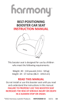 Harmony Belt-Positioning Booster Car Seat User manual