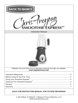 Back to Basics Smoothie Express User manual