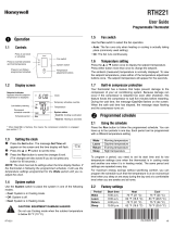 Honeywell RTH221 User manual