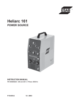ESAB Heliarc 161 Power Source User manual