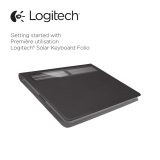Logitech Solar Keyboard Folio for iPad 2, iPad (3rd & 4th Generation) Quick start guide