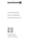 Beyerdynamic MC 910 User manual