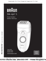 Braun 5185, 5280, Power Epilator, Silk-épil 5 User manual