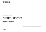 Yamaha YSP-1600 Owner's manual