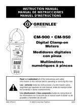 Greenlee CM-900, CM-950 Clamp-on Meter, AC/DC User manual