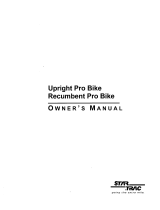 Star Trac Pro Upright 5300 Owner's manual