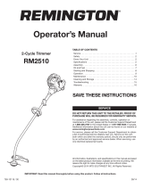 Remington RM2510 Rustler User manual