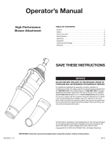 MTD Blower Trimmer Attachment User manual