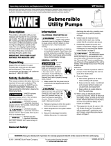 Wayne VIP25 Operating instructions