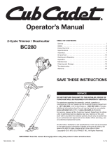 Cub Cadet BC280 User manual