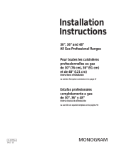 GE ZGP366NRSS Installation guide
