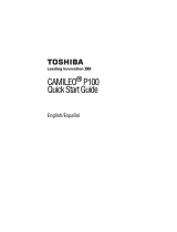 Toshiba Camileo P Series Camileo P100 Quick start guide