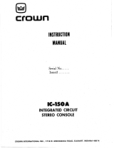 Crown IC-150A Owner's manual