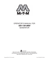 Mi-T-M 1100 Watt Generator Owner's manual