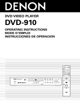 Denon DVD-910 Owner's manual