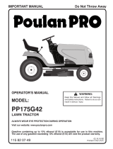 Poulan Pro PP175G42 Owner's manual