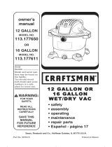Craftsman 17765 - 5.0 Peak HP Wet/Dry Vac Owner's manual
