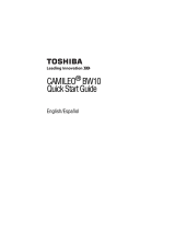 Toshiba Camileo BW10 Quick start guide