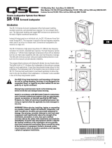 QSC SR-110 (D) User manual