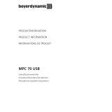 Beyerdynamic MPC 70 USB Microphone User manual