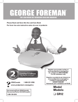 George Foreman GR12 User manual