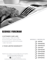 George Foreman GRP6ERQ Owner's manual